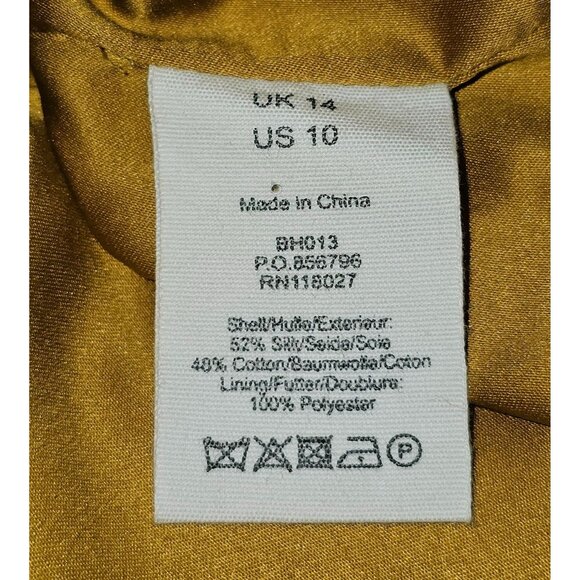 Boden Limited Edition Womens Silk Dress Peter Pan Collar Beaded Flowers Sz 10 86 - Picture 7 of 12